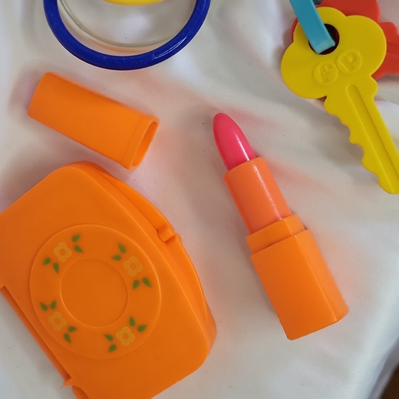 Fisher-Price Vintage 1982 Toy Lipstick Compact Keys Bracelets - Picture 4 of 11